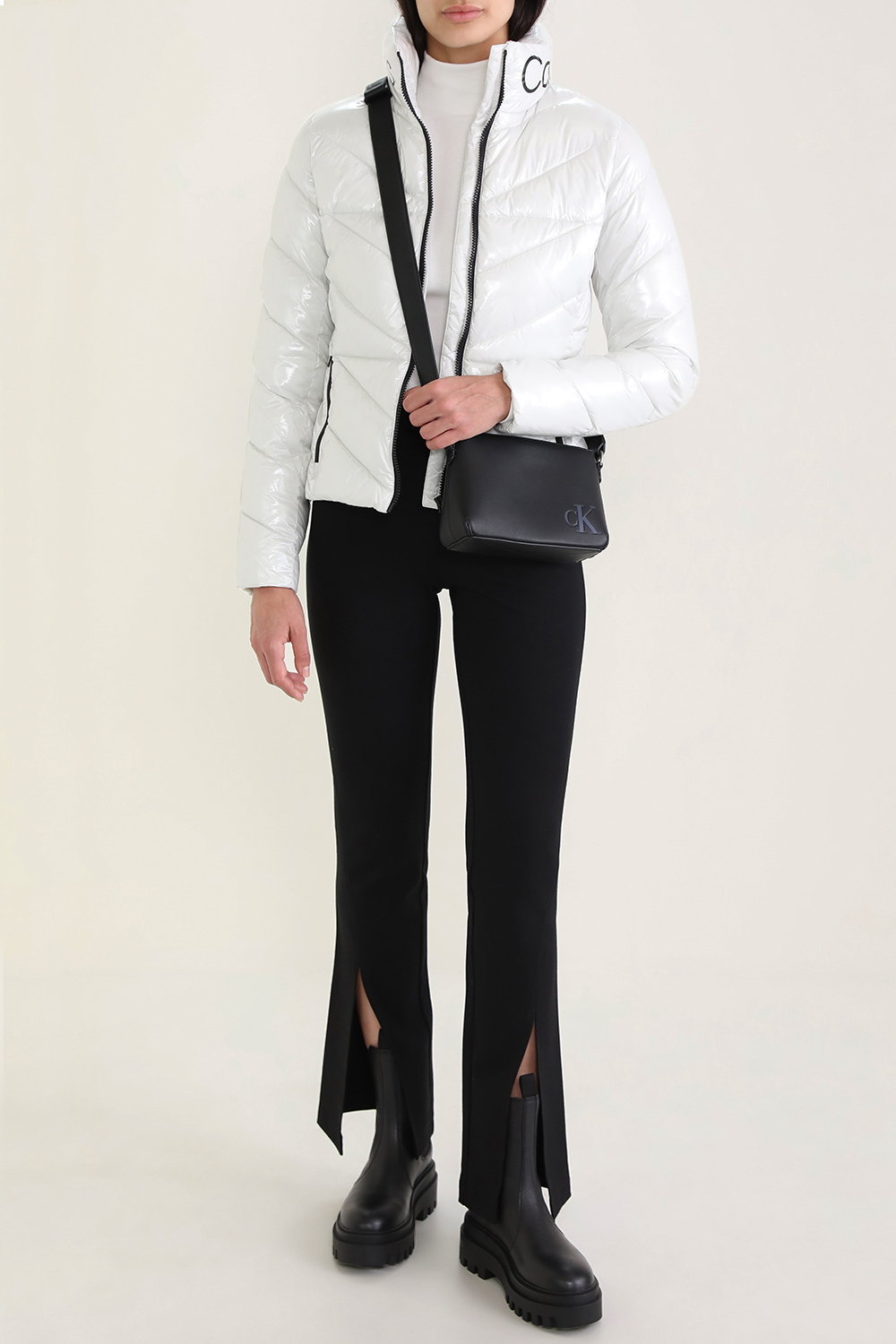 מעיל פוך מבריק מניילון